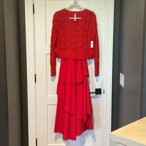 Anthropologie Twofer Dress with Sweater NWT